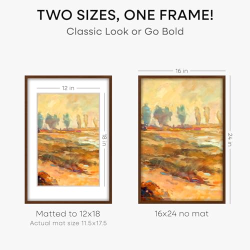 16x24 Brown Oak Picture Frame