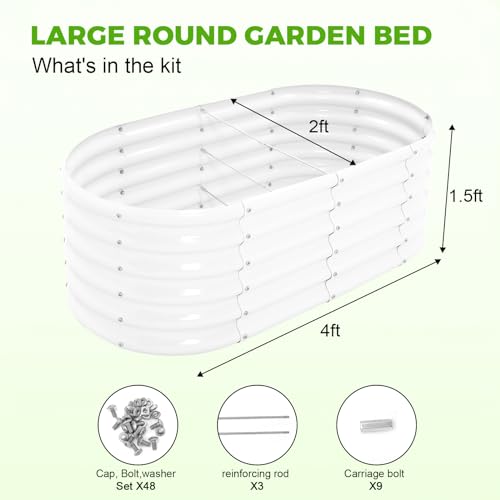 18“ Tall 4×2ft Galvanized Raised Garden Bed Kit