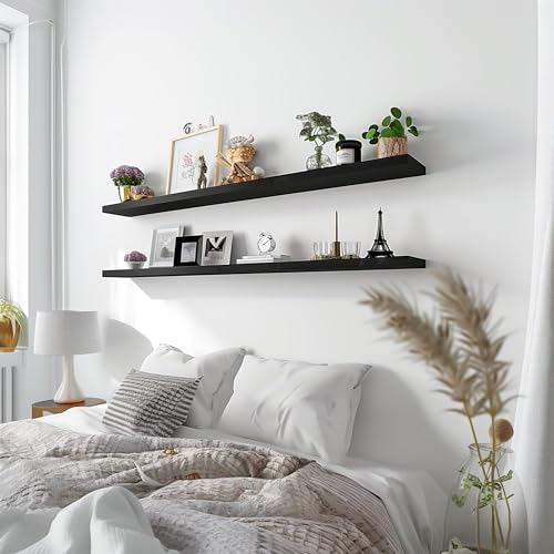 Wood Floating Shelves for Wall Decor (4 Count)