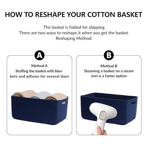 Large Storage Baskets for Organizing (4 Count)