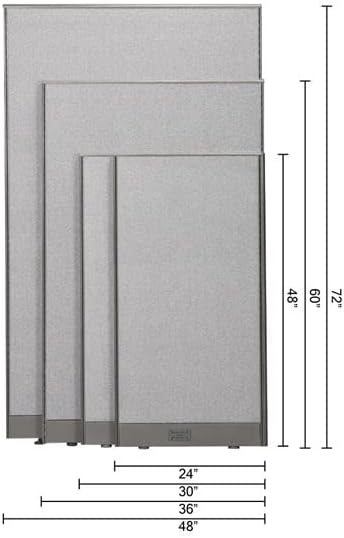 GOF Office Partition Single Panel (24" w x 48" h) 2ft x 4ft