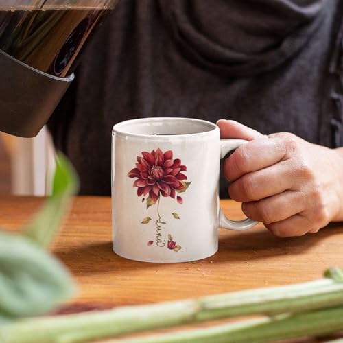 Dahlia Flower Design Coffee Mug