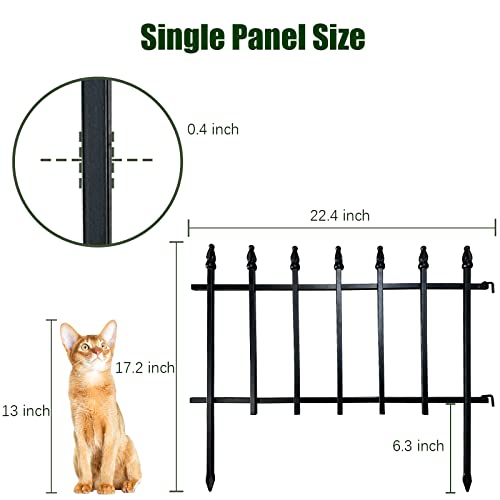 18"H x 22"W Decorative Metal Garden Border Fence (13.76 Sq Ft)