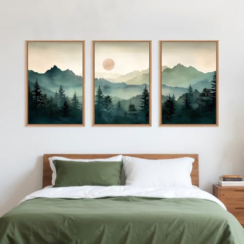 Large Boho Mountain Framed Wall Art Set (50 Count)
