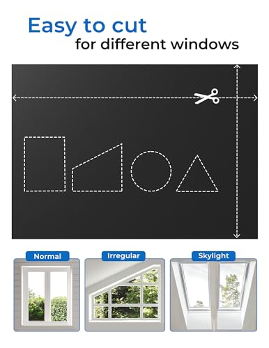 75"x60" Portable Blackout Curtains Blinds for Windows No Drill