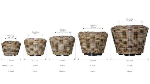 Rattan Planter Basket Plant Pot Holder 2.5