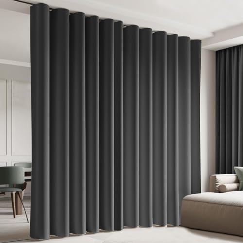 Room Divider Blackout Curtain Track Curtains Wall Dividers Panels Screen for Living Rooms Bedroom Office Privacy Partition Separation