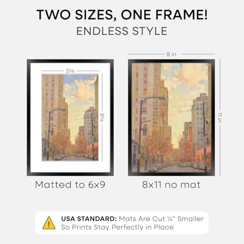 8x11 Black Picture Frame (3 Count)