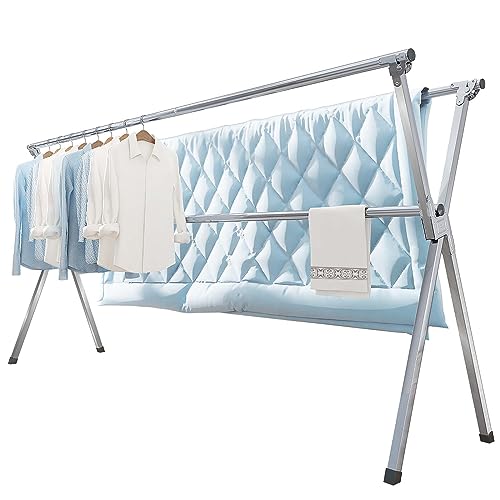 Clothes Drying Rack 63 Inches Folding Indoor Outdoor