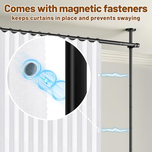 Privacy Curtains for Room Divider with Blackout & Soundproof (2 Count)