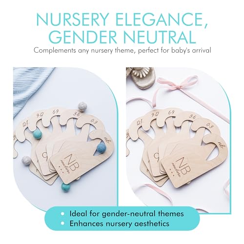 Baby Closet Dividers in Natural Birch Wood (7 Count)