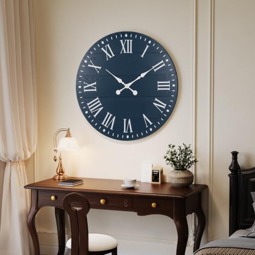 Large Wall Clock with Roman Numeral