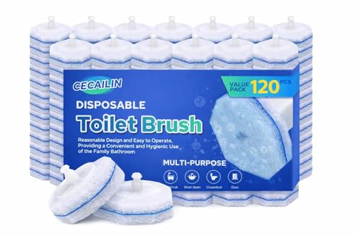 120pcs Bulk Toilet Brush Refills (120 Count)