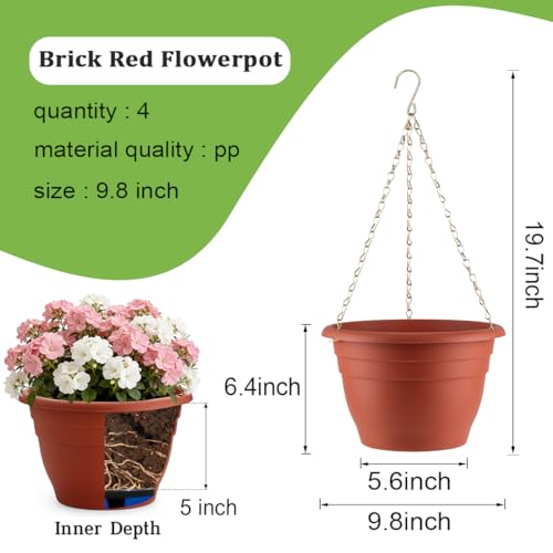 Hanging Planters 10 Inch (4 Count)