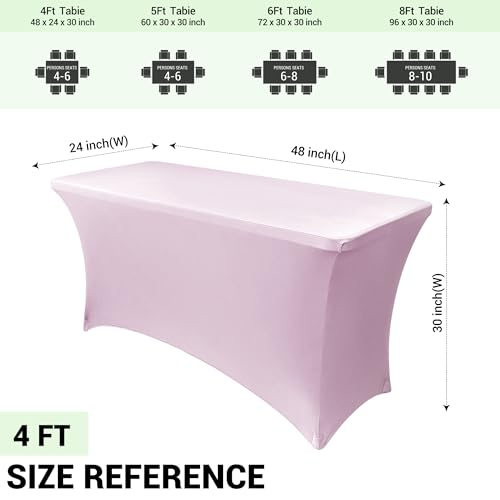 4ft Stretch Spandex Table Cover (2 Count)