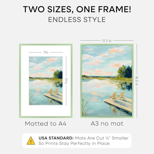 A3 Green Picture Frame