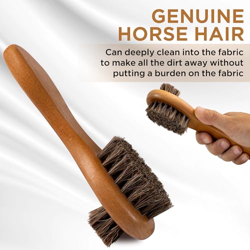 Dual Bristle Horsehair Laundry Stain Brush Set (2 Count)