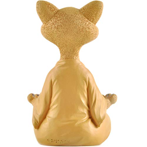 Meditating Happy Cat Statue