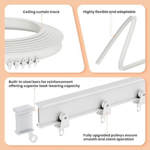 ILRON Accordion Folding Room Partition with Ceiling Track