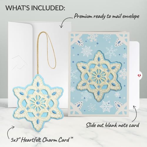 Icy Snowflake Christmas Card with Envelope