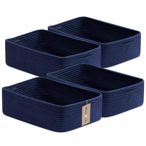 Large Shallow Organizing Baskets 15x11x5.1 Inches (4 Count)