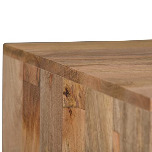 Hunter 22" Wide Solid Wood Square End Table in Natural
