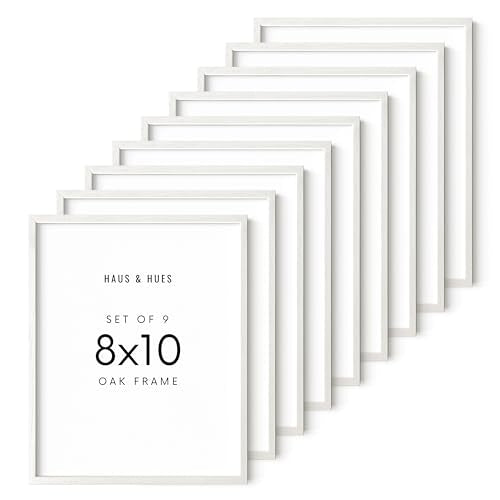 White Oak Wood 8x10 Picture Frames (9 Count)