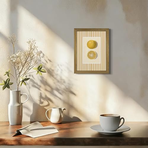 Yellow Lemon Canvas Wall Art Framed
