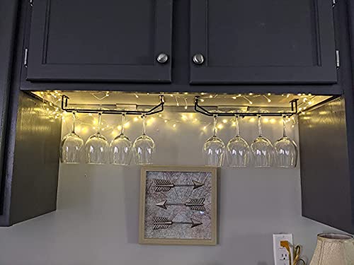 14 Inch Black Wine Glass Rack (2 Count)