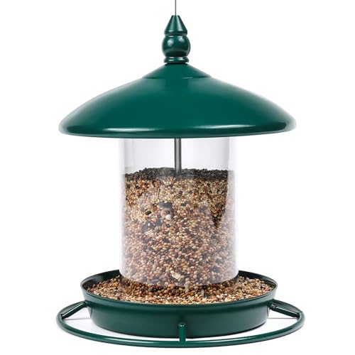 Metal Roof Bird Feeder for Outdoors