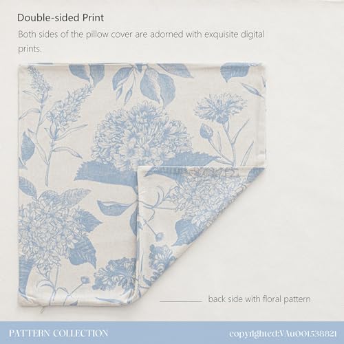 Set of 2 Linen Floral Vintage Throw Pillow Covers Neutral Accent Decorative Cozy Cushion Covers Farmhouse Boho Home Decor for Sofa Chair Couch Bedroom Living Room