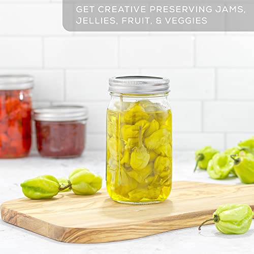 16 Oz Mason Jars With Lids (6 Count)
