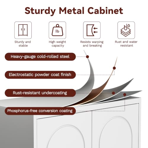 71" Tall Metal Bedroom Armoire