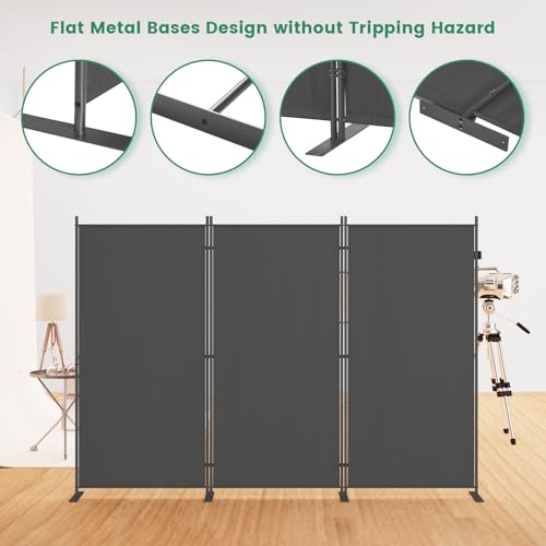 3 Panel 6 ft Tall Indoor Folding Room Divider