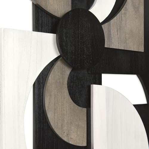 Luminus Dusk" Handmade Dimensional Solid Paulownia Wood Abstracts Wall Art (17 Count)