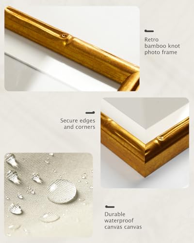 Gold Framed Bamboo Wall Art