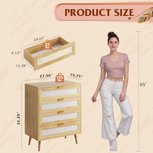 Rattan Dresser for Bedroom