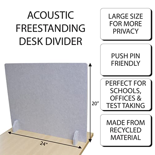 Acoustic Freestanding Desk Divider (4 Count)