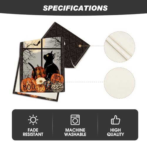 210 GSM Halloween Table Runner Home Party Decor 13x120 Inch