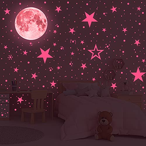 Glow in The Dark Stars and Moon Stickers for Ceiling