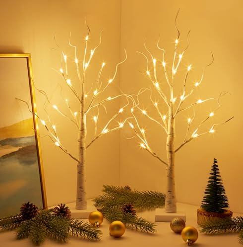 Lighted Birch Tree Home Decor (2 Count)
