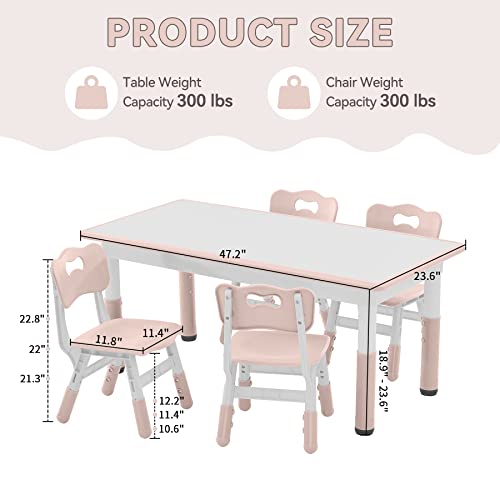 Kids Study Table and Chairs Set