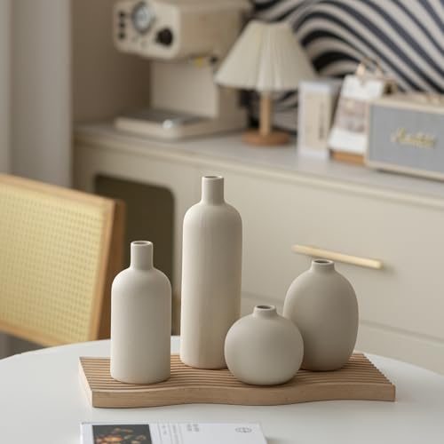 Modern Ceramic Vase Set (4 Count)