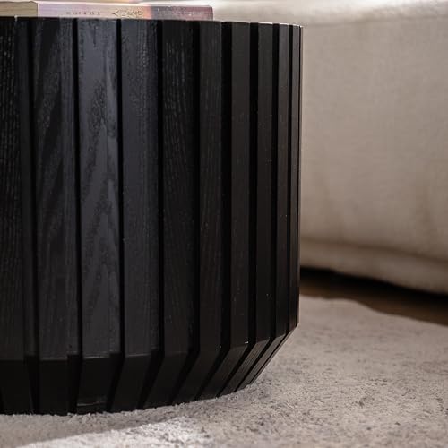 Fluted Round Coffee Table Set of 2 (2 Count)