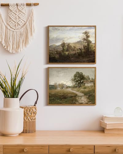 Framed Canvas Wall Art Vintage Decor