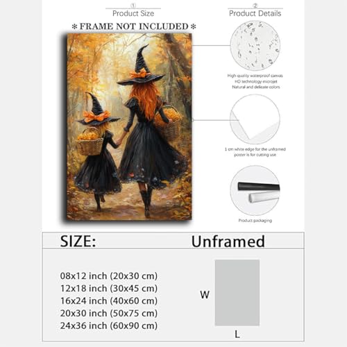 Mother Witch And Child Daughter Witch Wall Art