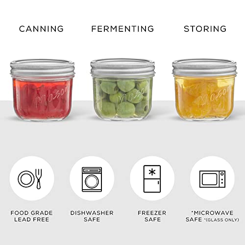 8 Oz Mason Jars With Lids (6 Count)