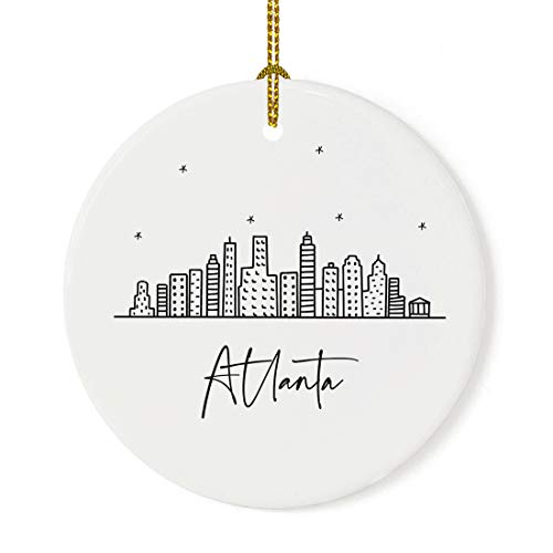 Round Ceramic Porcelain Christmas Tree Ornament Keepsake