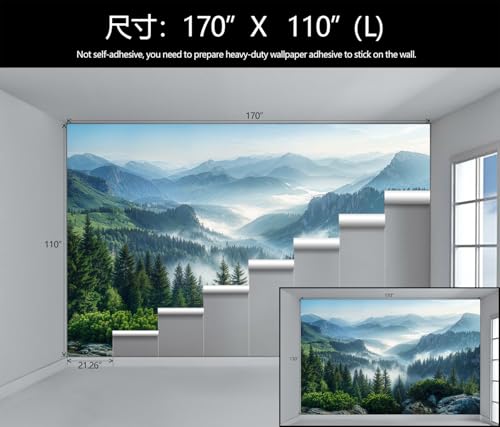 Misty Pine Forest Wallpaper Mountain Landscape Wall Mural Bedroom