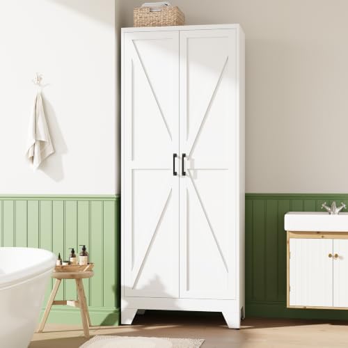 75" H Metal Storage Cabinet with 2 Doors and 4 Shelves